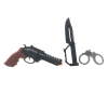 Gun, knife, handcuffs.,Flint,Submachine gun,Solid color,Plastic【English Packaging】_200930935