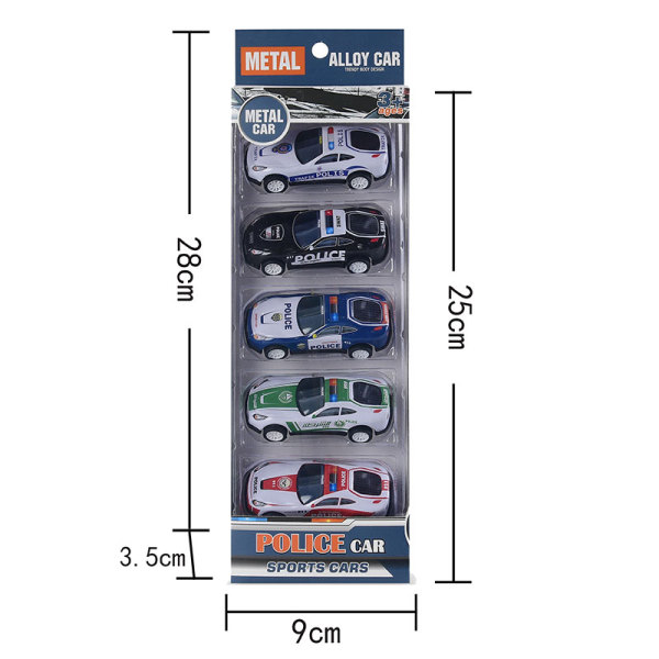 5шт6 оловянная полицейская машина