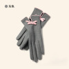 Warm winter cycling touch screen padded thin bow gloves,Women,Uni size,split-finger gloves,100% polyester fiber【Chinese Packaging】_P02703559_6_m