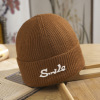 Solid Color Embossed Letter Cap,Unisex,56-60CM,Winter Hat,100% acrylic【Packaging without Words】_P02671645_20_m