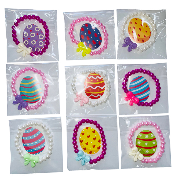 9 styles of Easter jewelry bead bracelets+stickers