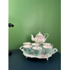 8 Head English Oval Plate Tea Pot Set Spring - Sky Blue Pot: 1000-1350mL  one colour only Porcelain【Packaging without Words】_201438750_1_m