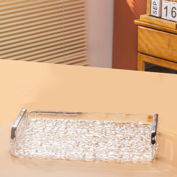 Small Yakeli Drain Tea Tray Monochrome Clear Pack [No Text Packaging]