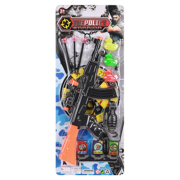 gun set Soft bullet Submachine gun Solid color With target Plastic【English Packaging】_200202202_hd