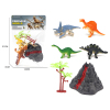 2 styles 4 (pcs) solid dinosaur+volcano scene set,Plastic【English Packaging】_201877430