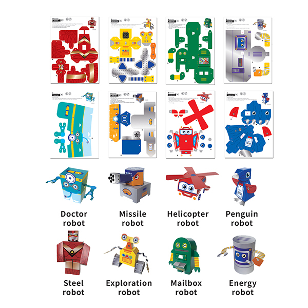 Набор для изготовления головоломки Робот Оригами,бумага【Упаковка на английском языке】_201145310_hd
