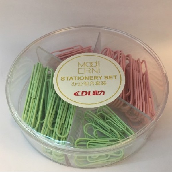 Office 4-compartment paper clip,Mix color,Metal【Chinese English  Packaging】_201640219_hd