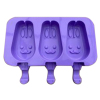 3-Piece Rabbit Head Ice Cream Mould,Ice cream molds,Mix color,Silica gel【English Packaging】_201395686