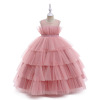 Multi-layer mesh cake princess dress (110,120,130,140,150,160),100% polyester fiber,Girls,110-160CM,sleeveless【Packaging without Words】_201621778_1_m