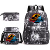 Youth Cartoon Fashion Backpack 3-Piece Set,one colour only,Textile【Packaging without Words】_201908904