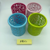 Square Colorful Rose Wire Mesh Pen Holder,one colour only,Metal【English Packaging】_P02696991_3_m