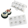 8-Link Flat Round Mousse Mould,one colour only,Silica gel【Packaging without Words】_201402094