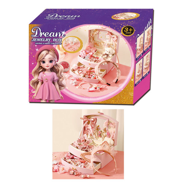 Princess double-layer jewelry box set