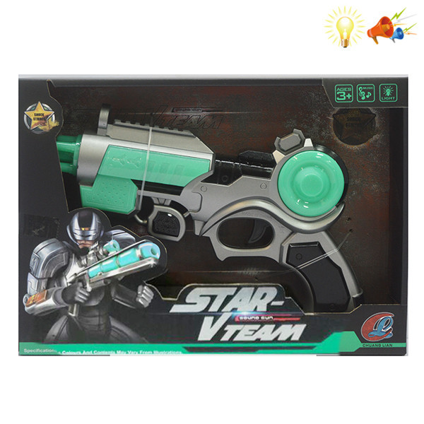 gun Electric Pistol
 Lights Sound IC without language Spray painting Plastic【English Packaging】_200464906_hd