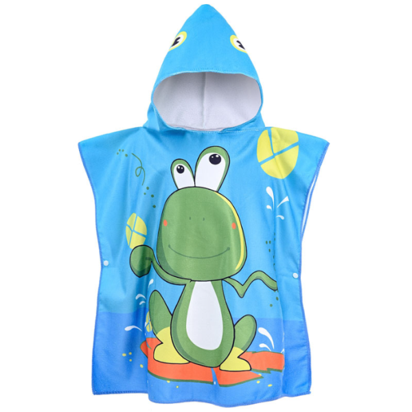 Cartoon children's bath towel soft quick-dry cape microfiber hooded bathrobe