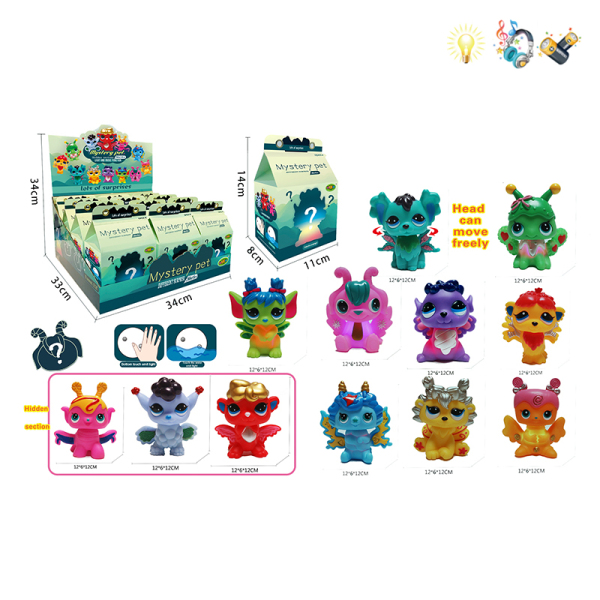 12PCS 12 Blind Box Mystery Pokemon Combinations Lights Music IC without language With battery Vinyl【English Packaging】_200963163_hd