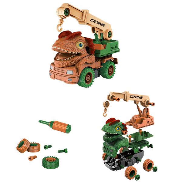 DIY Car Disassembly and Assembly Car Dinosaur Engineering Car 2 Colors