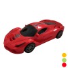 Ferrari инерционный Чёрные колёса пластик【Упаковка на английском языке】_200722551