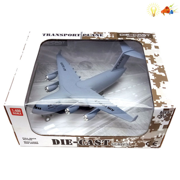 alloy plane Pull Back Realistic Transport plane Lights Sound IC without language Metal【English Packaging】_200120183_hd