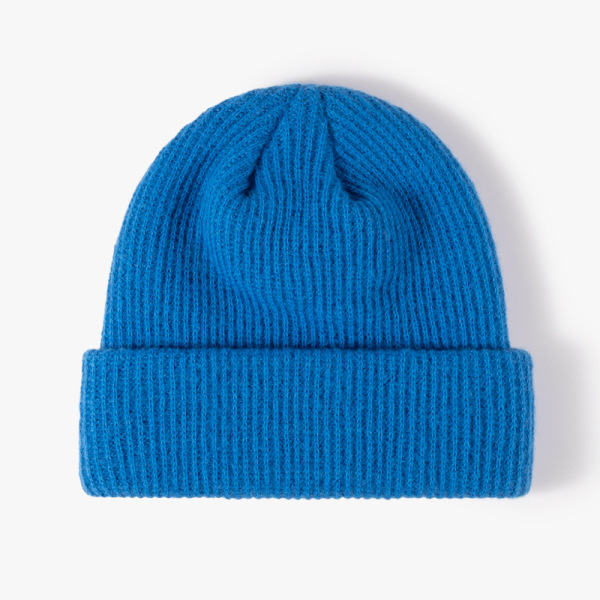 Solid color woolen hat