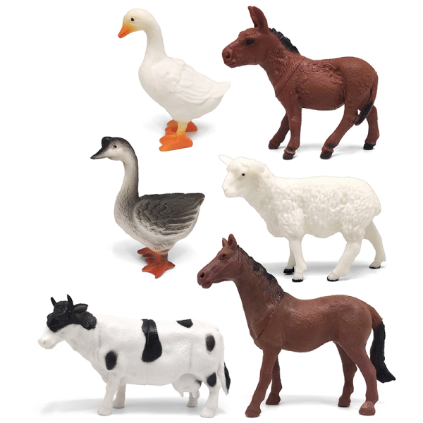 6 (pcs) Farm animals