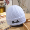 Solid Color Embossed Letter Cap,Unisex,56-60CM,Winter Hat,100% acrylic【Packaging without Words】_201523219_1_m