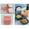 Square Lunch Box,Mix color,Plastic【Packaging without Words】_201395994