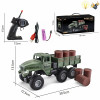 Six wheeled military transport vehicle with USB cable,Remote Control,1:16,27HZ,4 directions,Lights,Remote controller excludes batteries,toy includes batteries,Non-transparent wheels,Plastic【English Packaging】_201259512