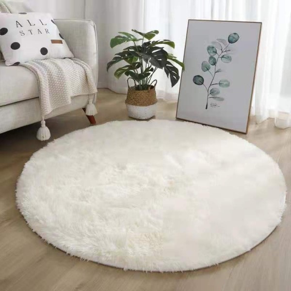 Plush round carpet monochrome clear packaging [no text packaging]