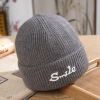 Solid Color Embossed Letter Cap,Unisex,56-60CM,Winter Hat,100% acrylic【Packaging without Words】_201523199