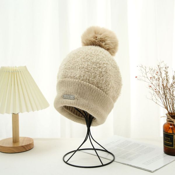 Labeling plush hat,Women,56-60CM,Winter Hat,100% acrylic【Packaging without Words】_201523223_hd