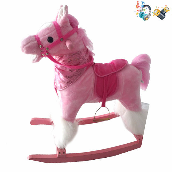 Electric wooden rocking horse