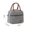 Large Capacity Tote Lunchbox Bag,Gray,one colour only,Plush【Packaging without Words】_201712023