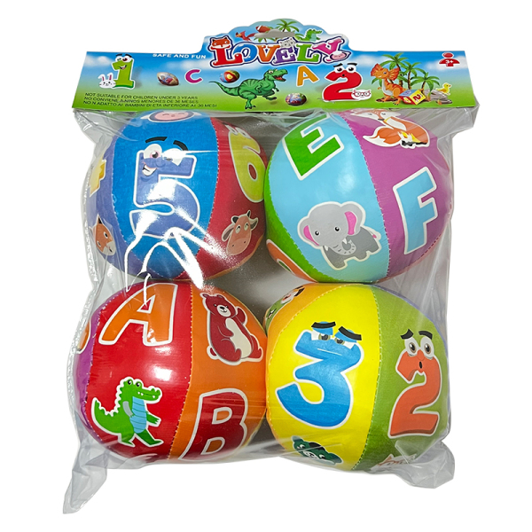 4pcs Cartoon Numbers English Animals Six Pieces Filling Cotton Balls,Плюш【Упаковка на английском языке】_201585905_hd