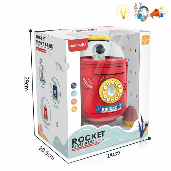 Rocket piggy bank