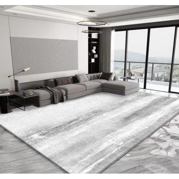 Modern grey minimalist living room floor mat 120 * 180CM monochrome cleaning [no text packaging]