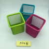 Black Square Wire Mesh Pen Holder,one colour only,Metal【English Packaging】_P02696990_2_m