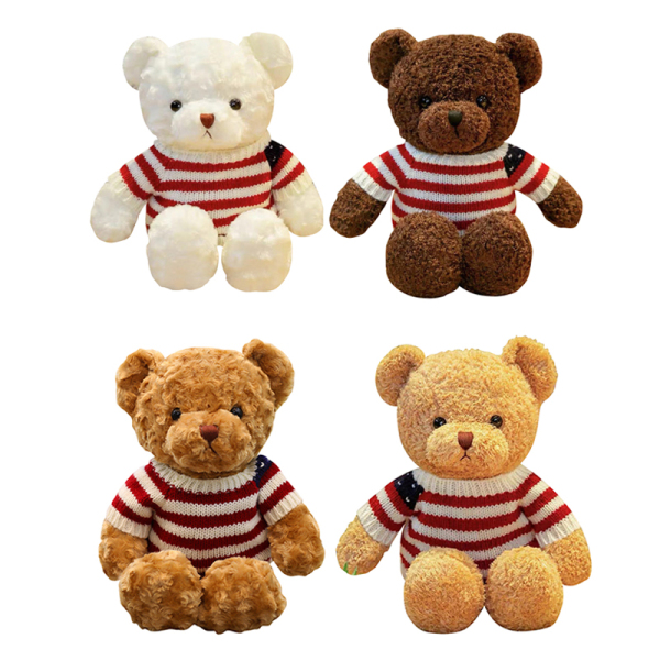 30CM National Flag Sweater Teddy Bear Plush Doll Fabric Doll 4 Colors