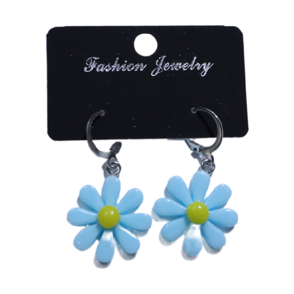 Resin 8-piece Flower Earrings