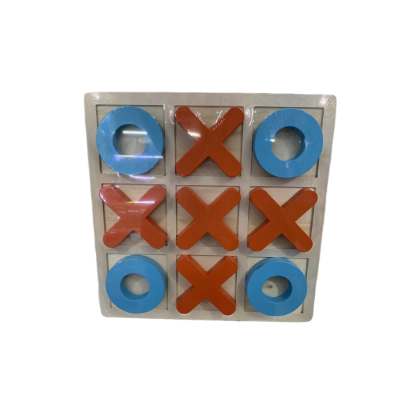 Large size single color wooden toy with cross shaped chess 【 30 * 30 * 1.7CM 】