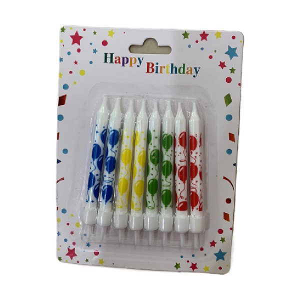 Pack of 8 Colored Candles