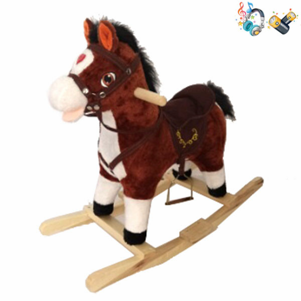 Electric wooden rocking horse