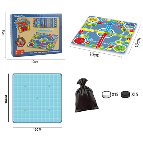 Gomoku puzzle tabletop game,Table game,One in One,Plastic【English Packaging】_201909147_hd