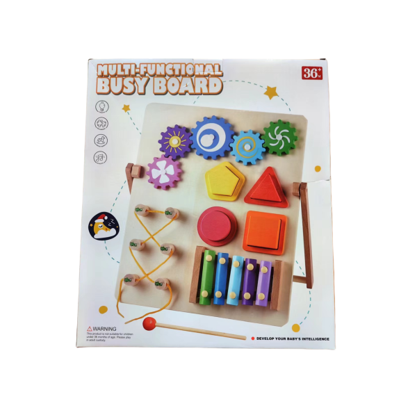 39 * 33 * 4.5 gear busy board,one colour only,wood【Chinese English  Packaging】_201898686_hd