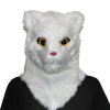 Halloween party props-open mouth white cat head cover,Plastic【English Packaging】_201683861