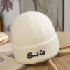 Solid Color Embossed Letter Cap,Unisex,56-60CM,Winter Hat,100% acrylic【Packaging without Words】_201523209