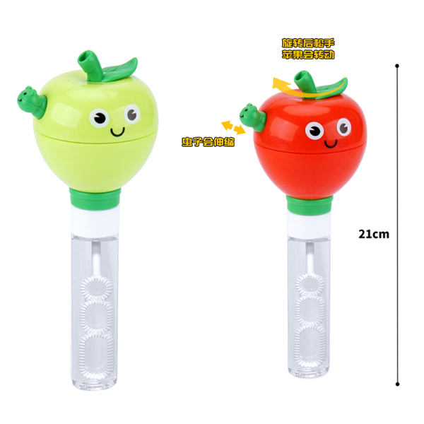 21cm Worms Stealing Apples Bubble Stick 2 Colors