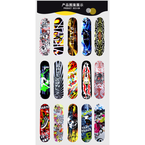 70cm children's double-sided cartoon four-wheeled maple skateboard (pattern random)