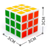 3CM Белый фон Цветная печать Умный кубик Рубика,Квадратная форма колец,3 - граневый,пластик【Упаковка на английском языке】_201975784