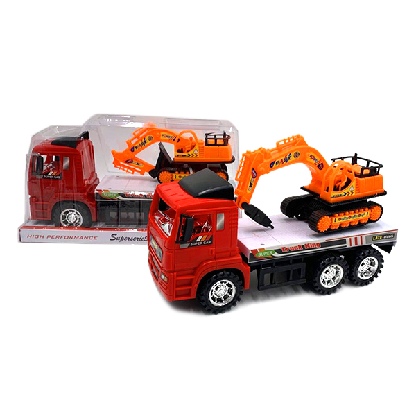 Tractor with engineering vehicle Inertia Solid color Plastic【English Packaging】_200609500_hd